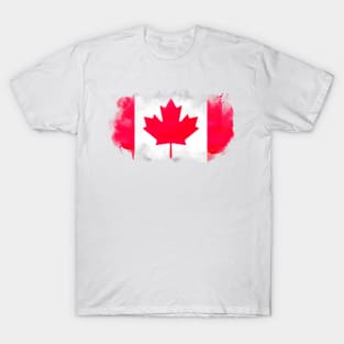 Canadian watercolor painting flag T-Shirt